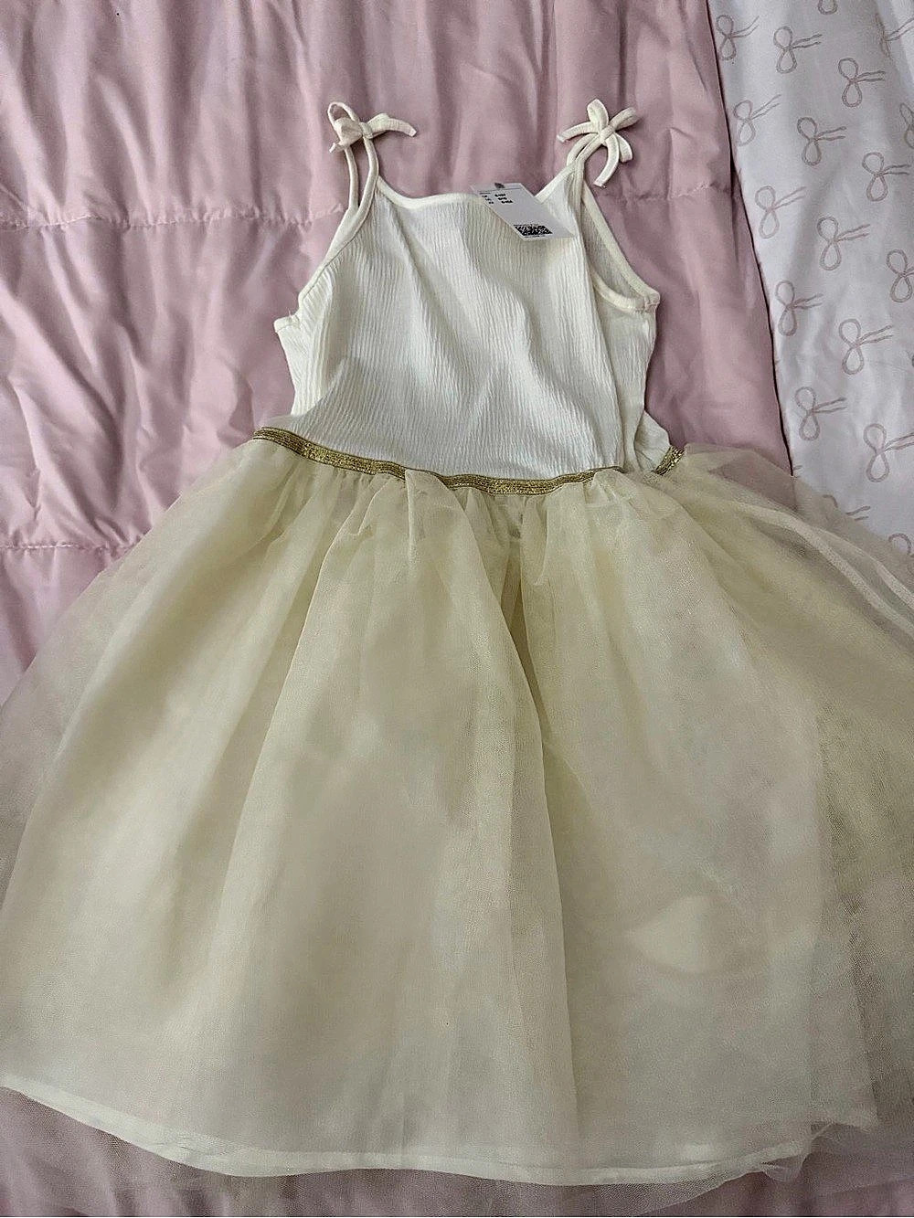 Gap Girls White & Pink Tulle Dress